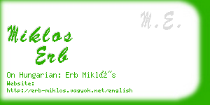 miklos erb business card